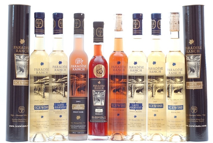 Paradise Ranch Icewines & Late Harvest wines